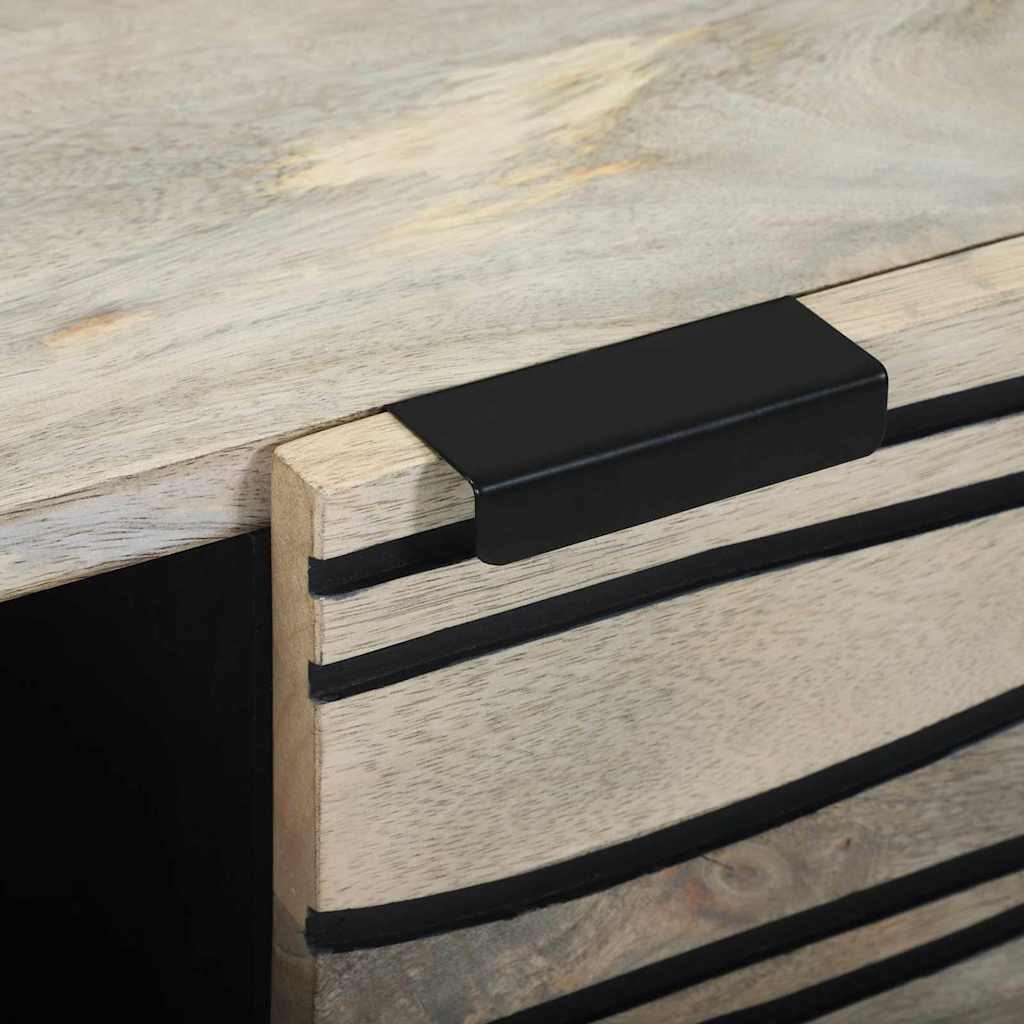 Couchtisch Beige und Schwarz 80 x 50 x 40 cm