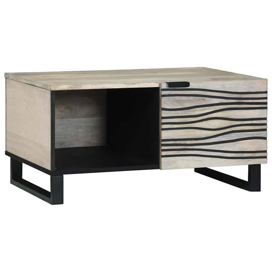 Couchtisch Beige und Schwarz 80 x 50 x 40 cm