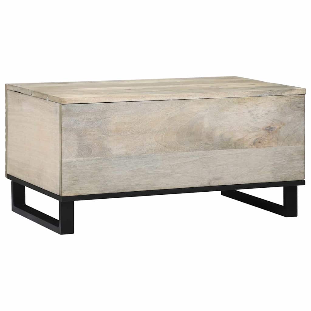Couchtisch Beige und Schwarz 80 x 50 x 40 cm