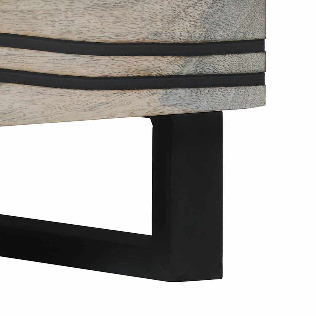 Couchtisch Beige und Schwarz 80 x 50 x 40 cm