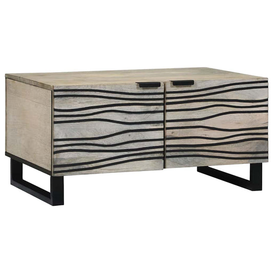 Couchtisch Beige und Schwarz 80 x 50 x 40 cm