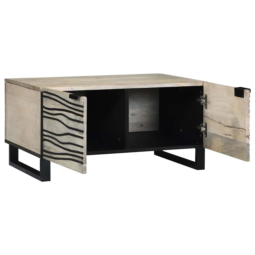 Couchtisch Beige und Schwarz 80 x 50 x 40 cm
