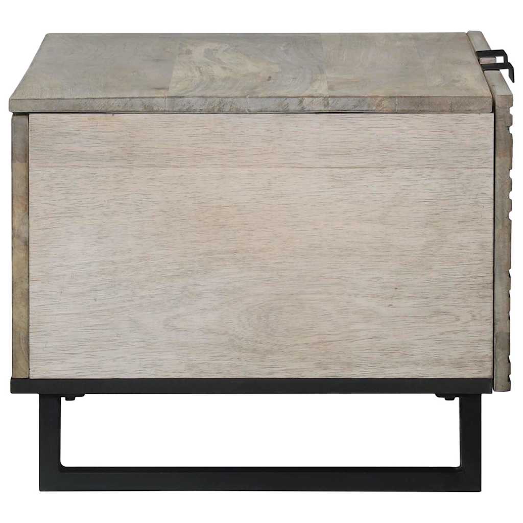Couchtisch Beige und Schwarz 80 x 50 x 40 cm