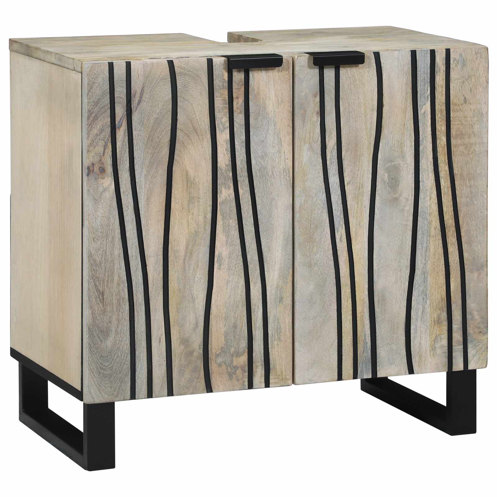 Waschbeckenschrank Weiß 62 x 33 x 58 cm Holzwerkstoff