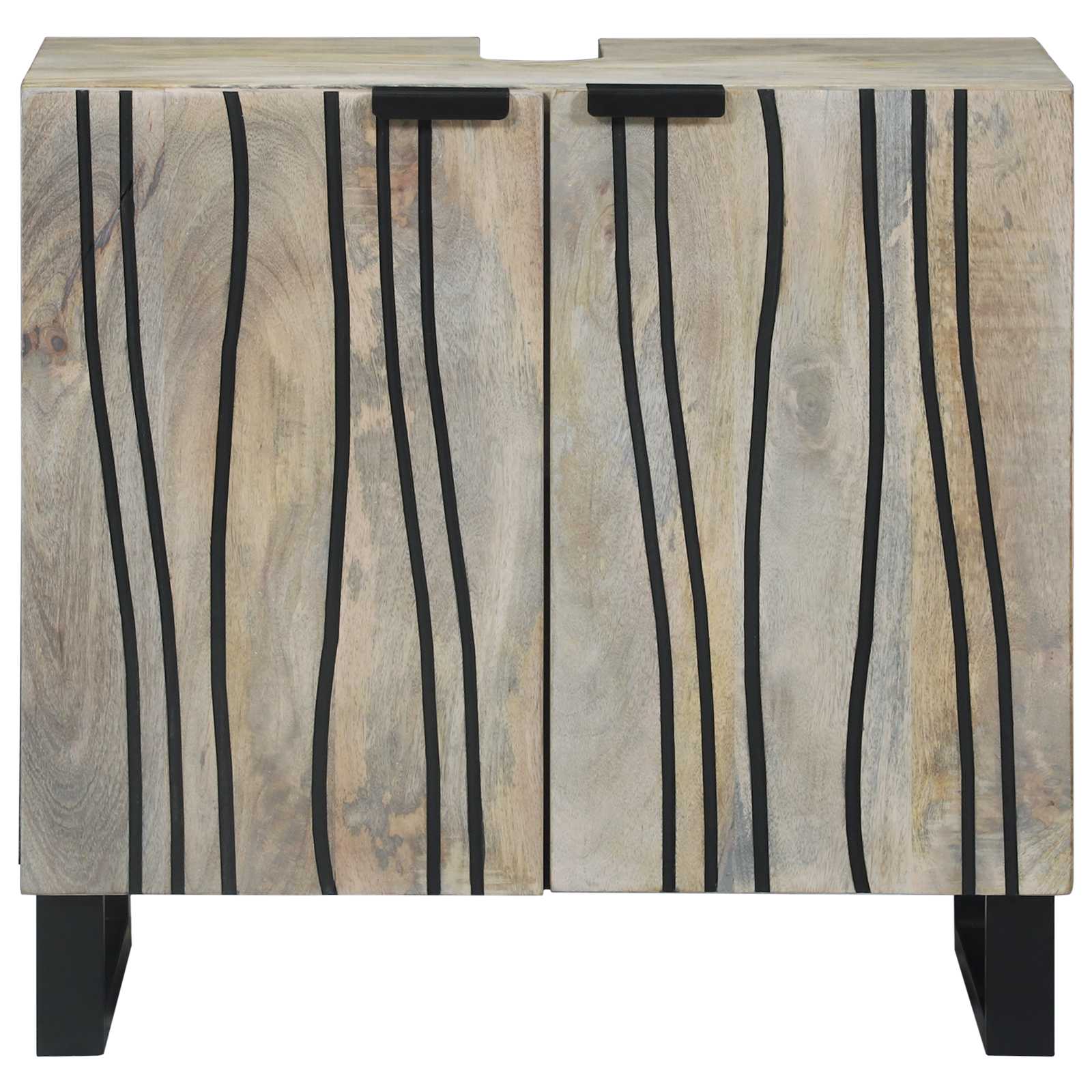 Waschbeckenschrank Weiß 62 x 33 x 58 cm Holzwerkstoff