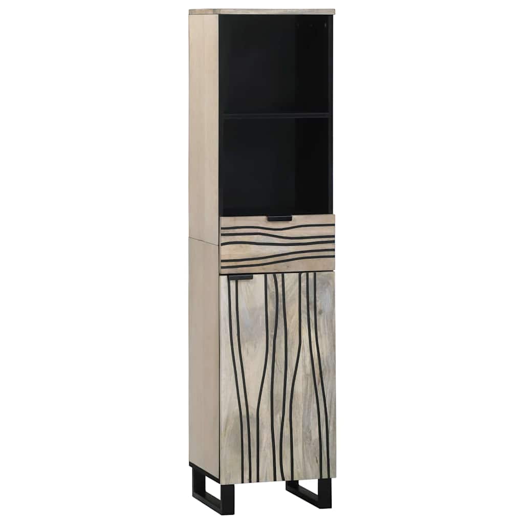Badezimmerschrank Weiß 38 x 33 x 160 cm Holzwerkstoff
