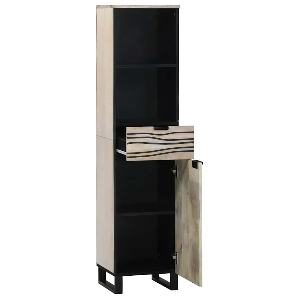 Badezimmerschrank Weiß 38 x 33 x 160 cm Holzwerkstoff
