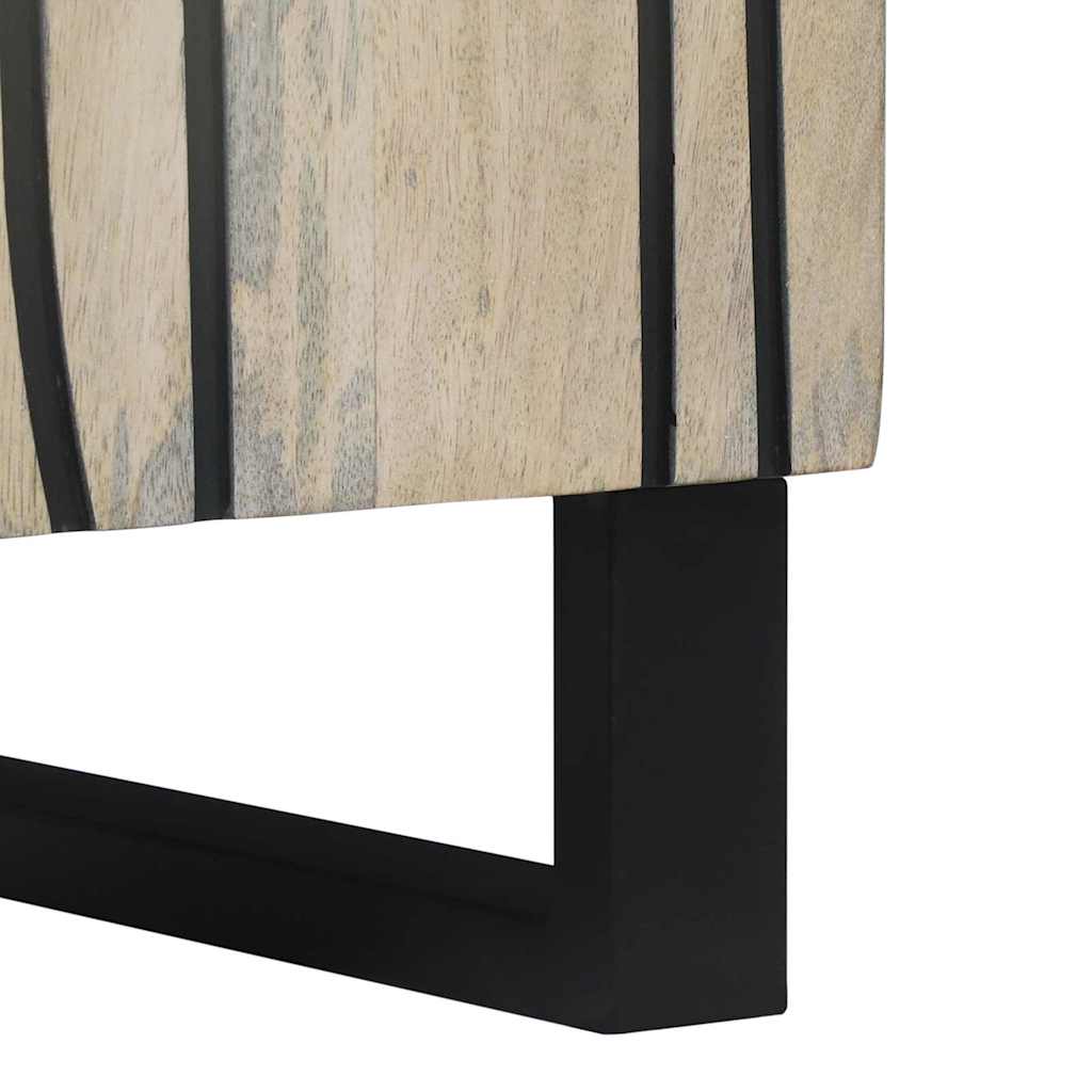 Sideboard Weiß 40 x 33 x 75 cm massives Mangoholz