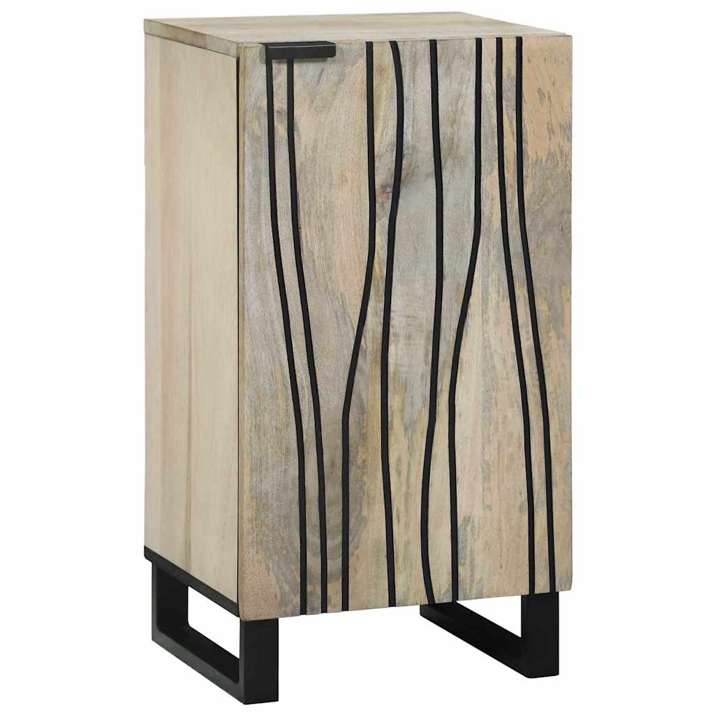 Sideboard Weiß 40 x 33 x 75 cm massives Mangoholz