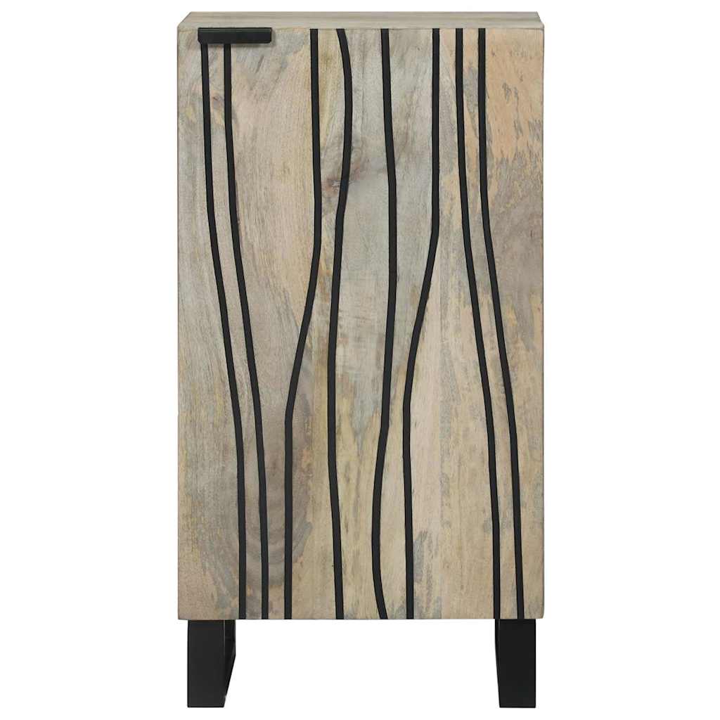 Sideboard Weiß 40 x 33 x 75 cm massives Mangoholz