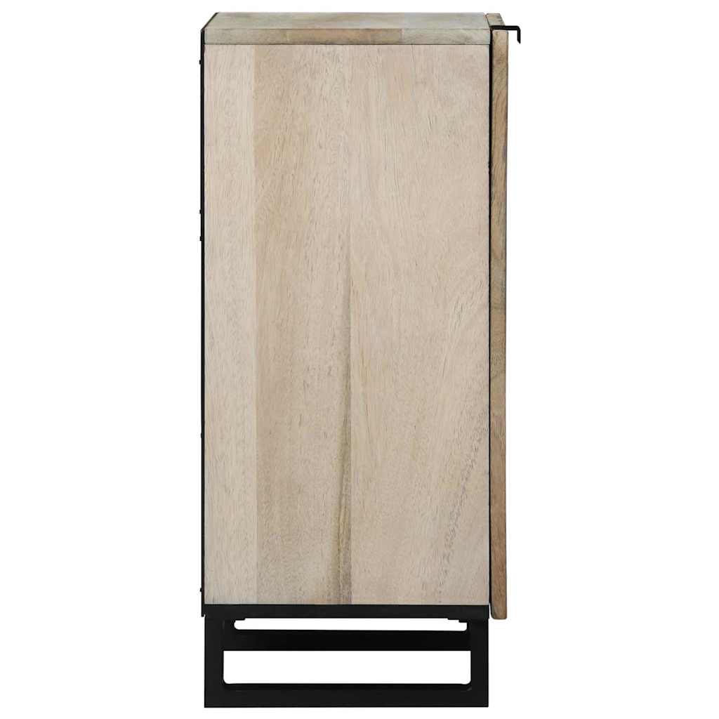 Sideboard Weiß 40 x 33 x 75 cm massives Mangoholz