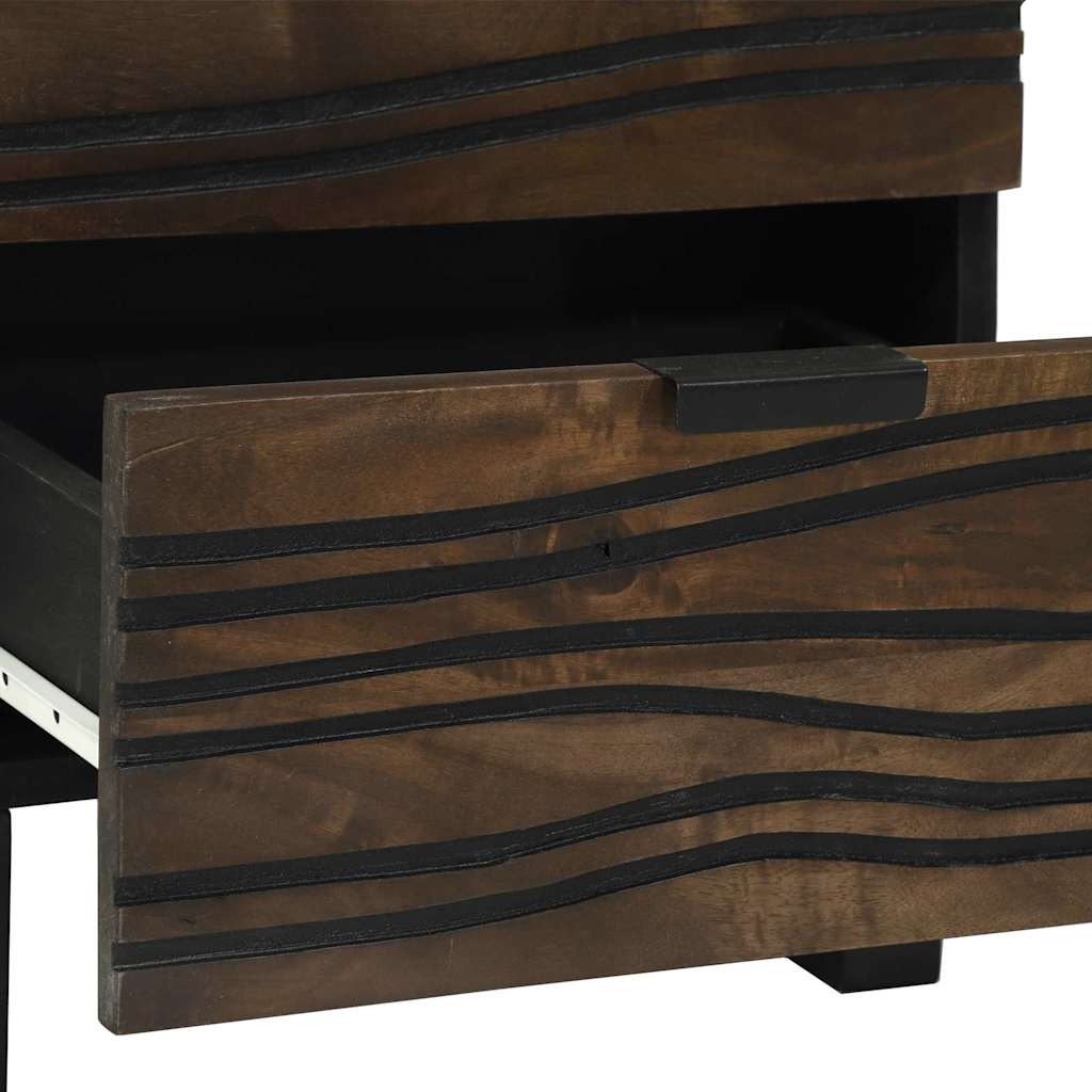 Nachttisch 2 stk. Walnuss 40 x 33 x 46 cm Holzwerkstoff