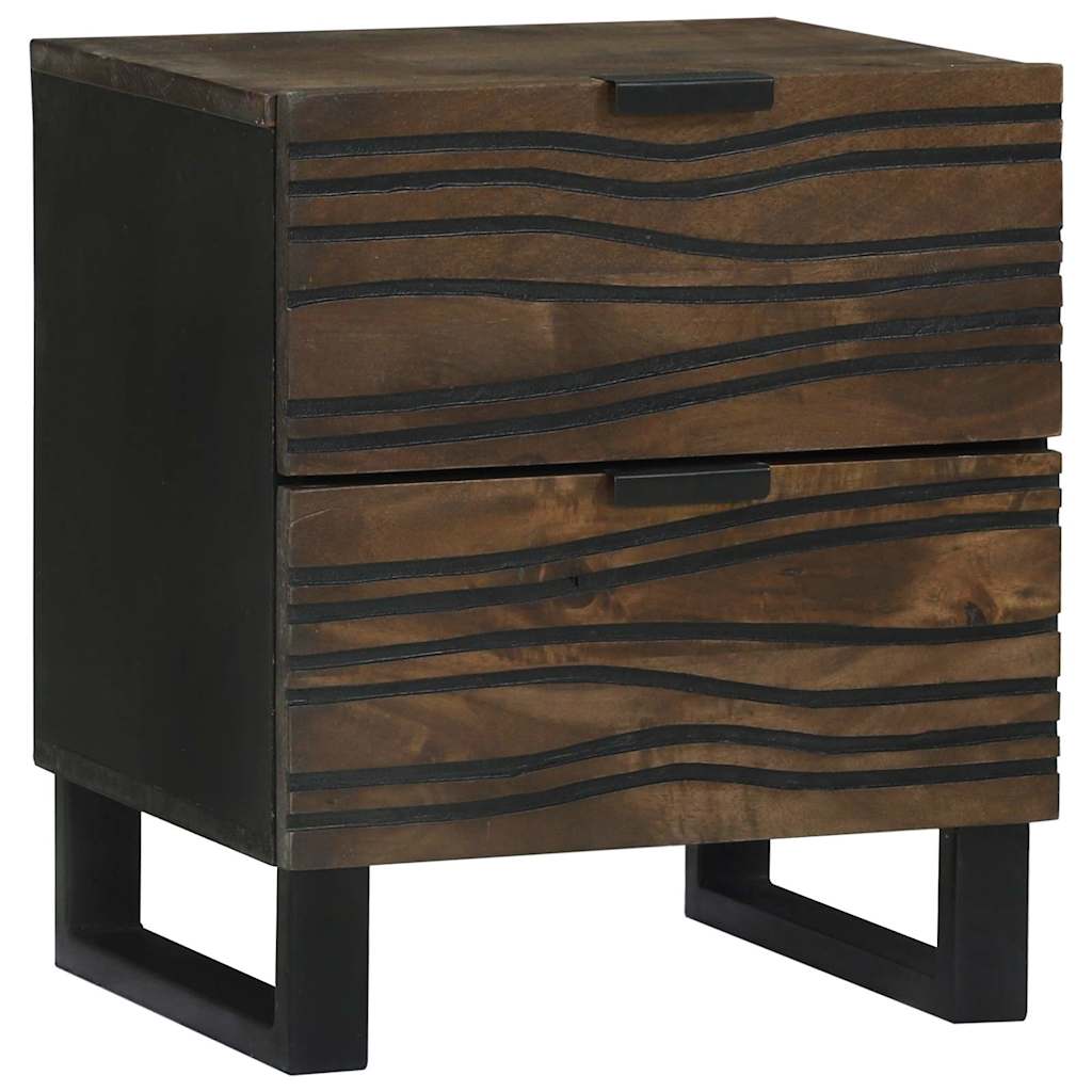 Nachttisch 2 stk. Walnuss 40 x 33 x 46 cm Holzwerkstoff