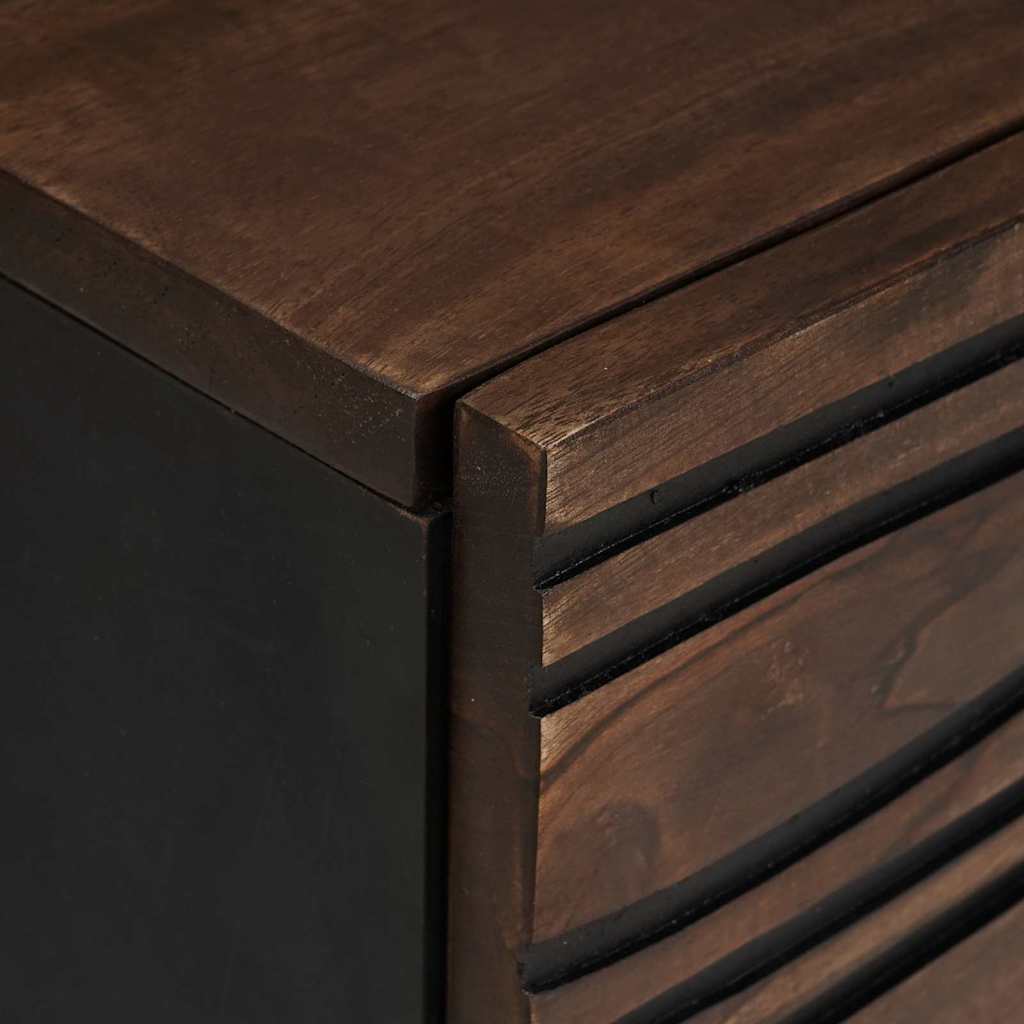 Couchtisch Braun und Schwarz 80 x 50 x 40 cm