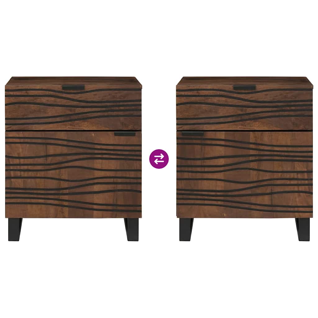 Nachttisch Walnuss 50 x 33 x 60 cm Holzwerkstoff
