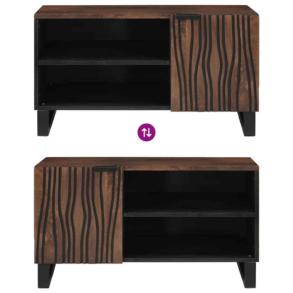 TV-Schrank Braun 80 x 33 x 46 cm massives Mangoholz