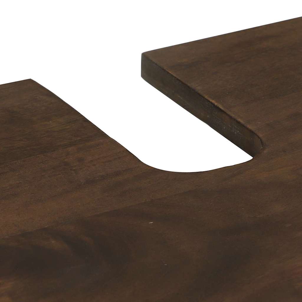 Waschbeckenschrank mit Regal Braun und Schwarz 62 x 33 x 58 cm
