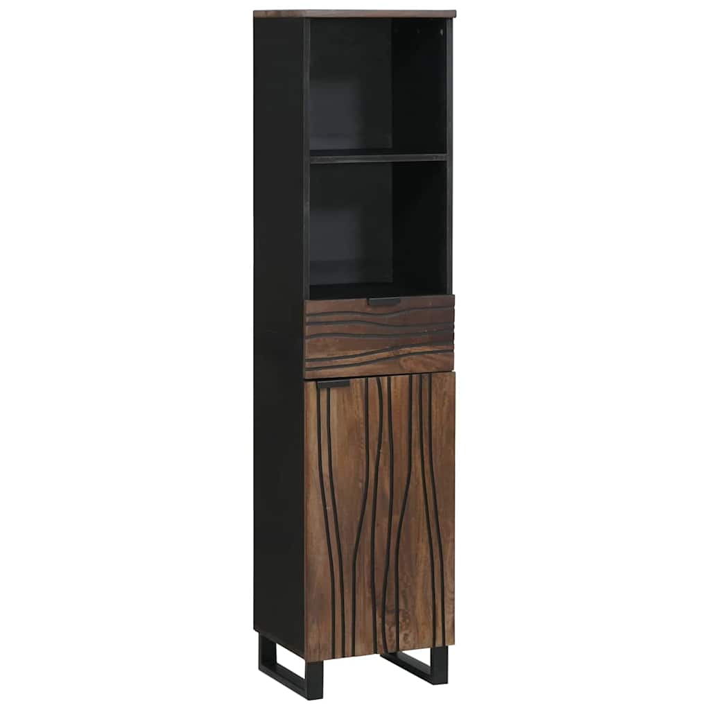 Badezimmerschrank Walnuss 38 x 33 x 160 cm Holzwerkstoff