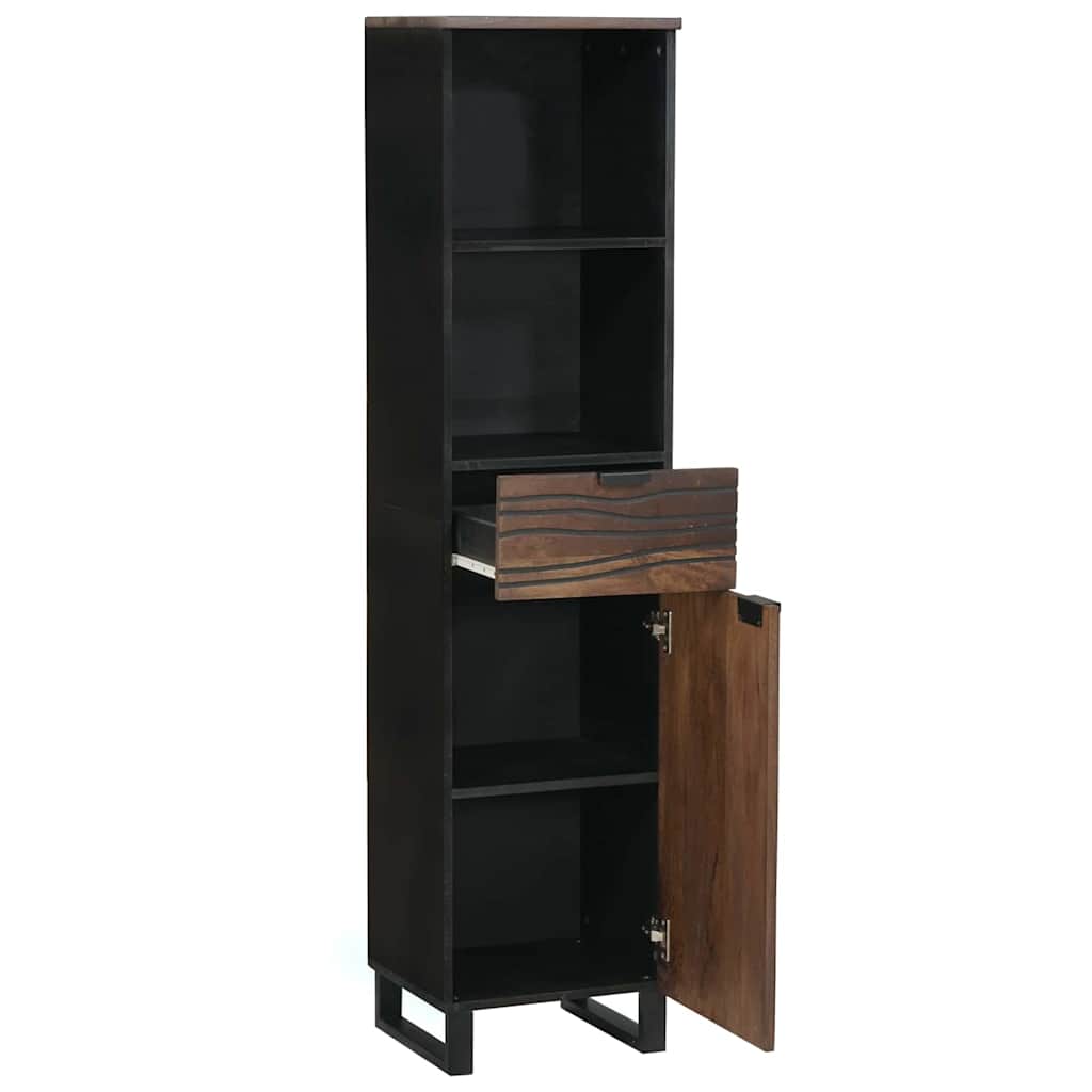 Badezimmerschrank Walnuss 38 x 33 x 160 cm Holzwerkstoff