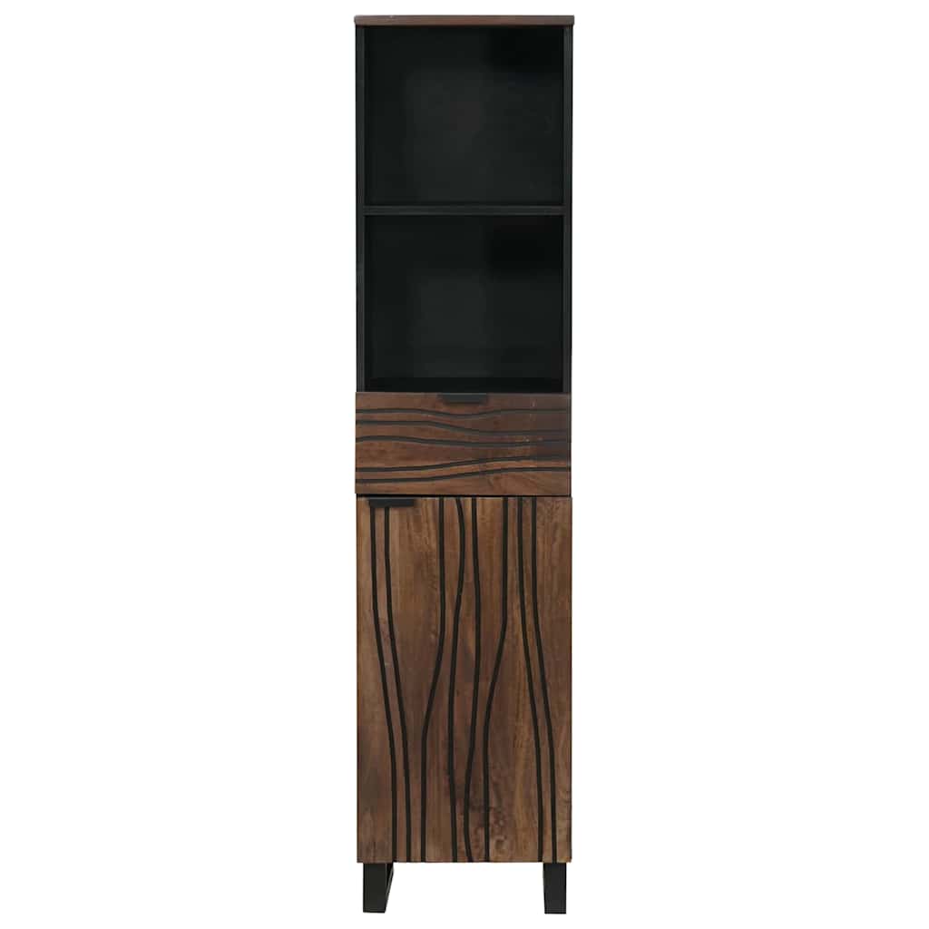 Badezimmerschrank Walnuss 38 x 33 x 160 cm Holzwerkstoff