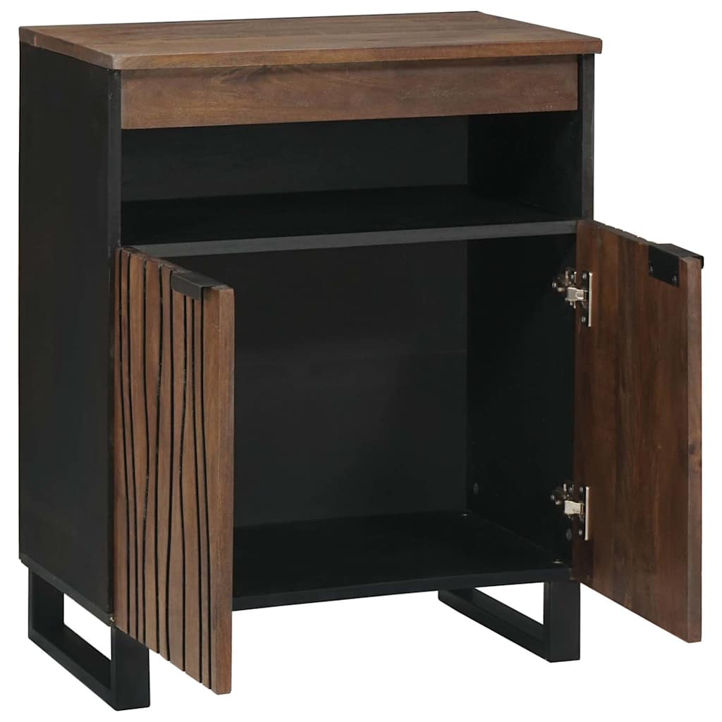 Sideboard Braun 60 x 33 x 75 cm massives Mangoholz