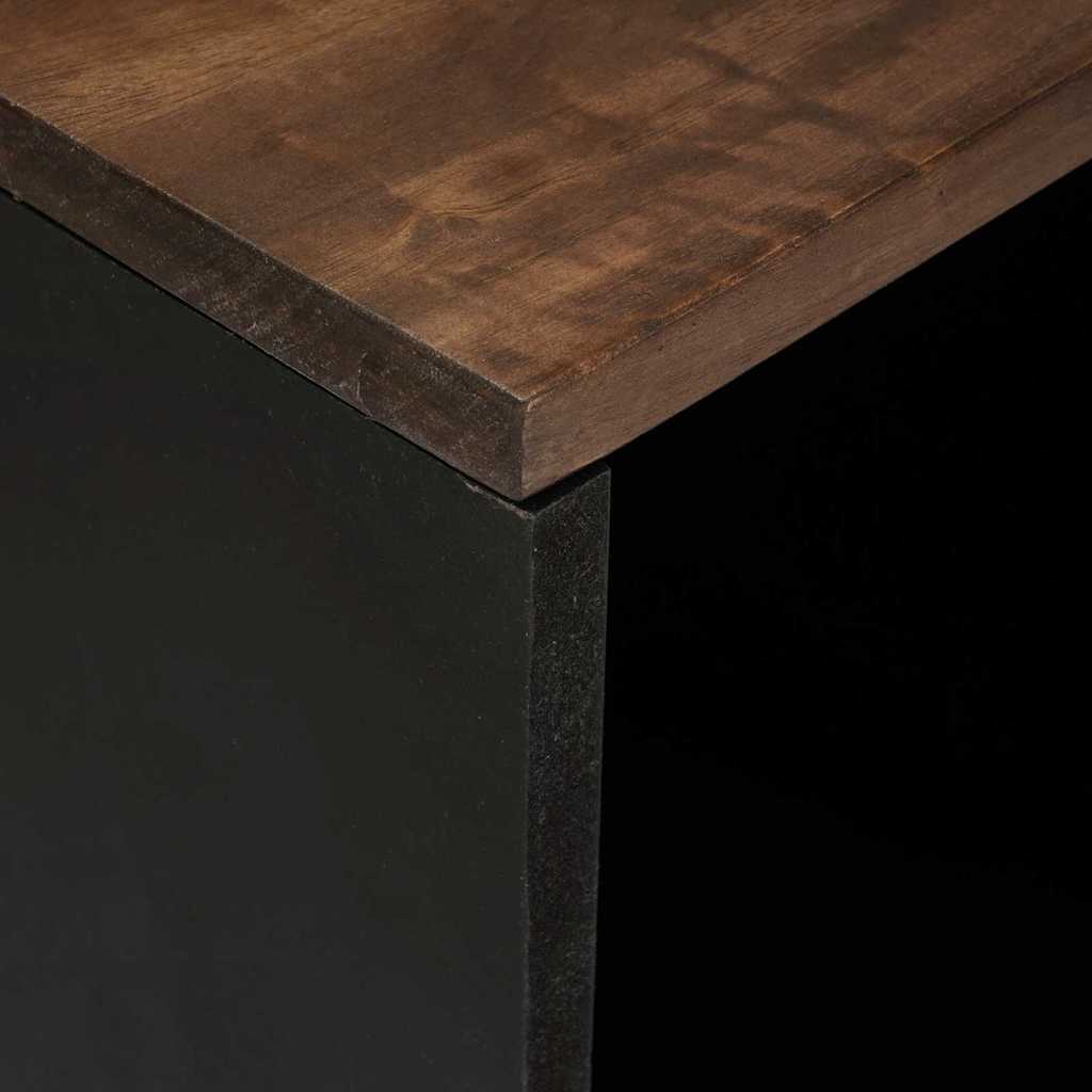 Sideboard Braun 80 x 33 x 75 cm massives Mangoholz