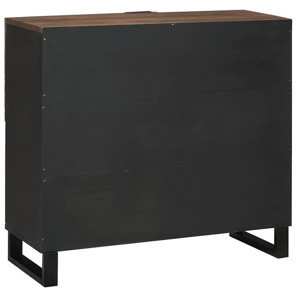 Sideboard Braun 80 x 33 x 75 cm massives Mangoholz