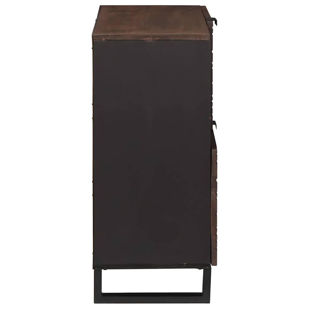 Sideboard Braun 80 x 33 x 75 cm massives Mangoholz