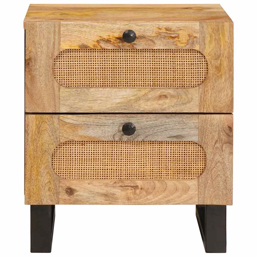 Nachttisch Natur 40 x 33 x 46 cm Massivholz Mango