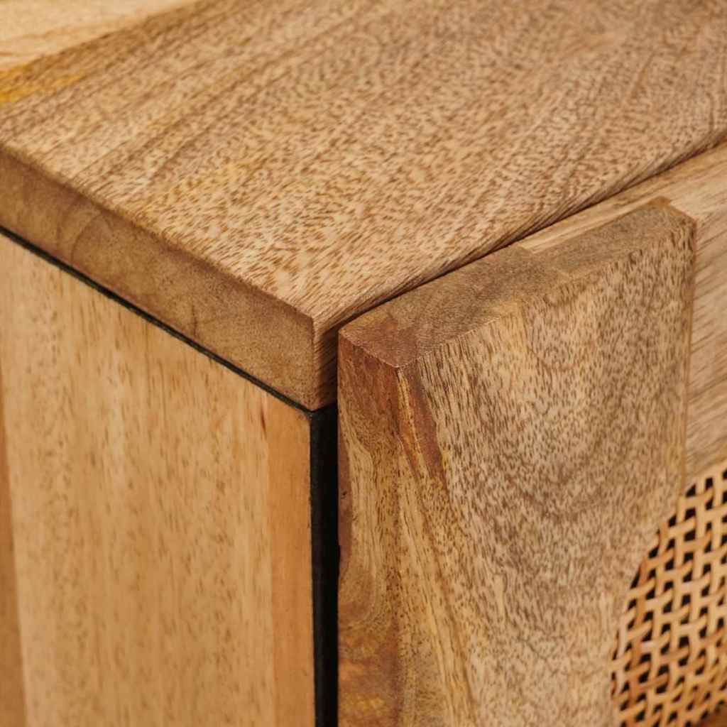 Nachttisch Natur 50 x 33 x 60 cm Massivholz Mango