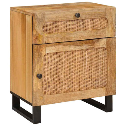 Nachttisch Natur 50 x 33 x 60 cm Massivholz Mango