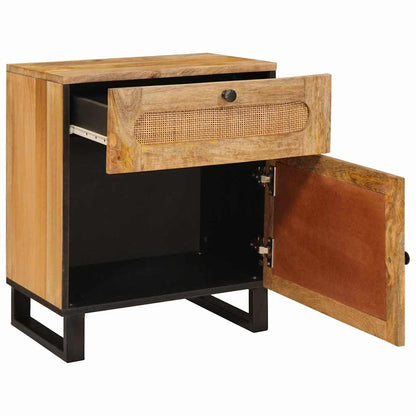 Nachttisch Natur 50 x 33 x 60 cm Massivholz Mango