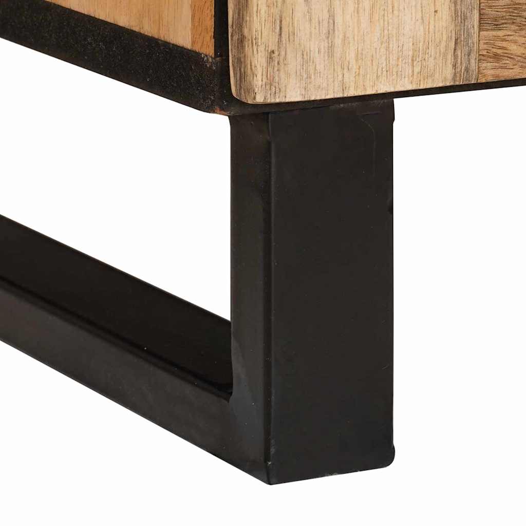 Nachttisch Natur 50 x 33 x 62 cm Massivholz Mango