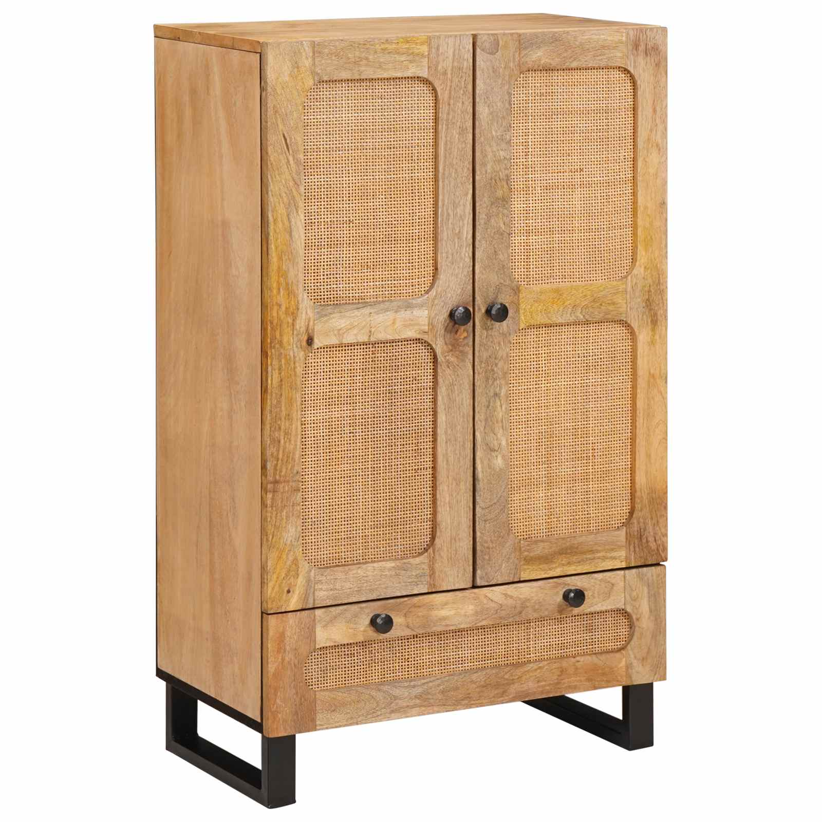 Highboard mit Speicher Braun 40 x 33 x 110 cm Massivholz Mango
