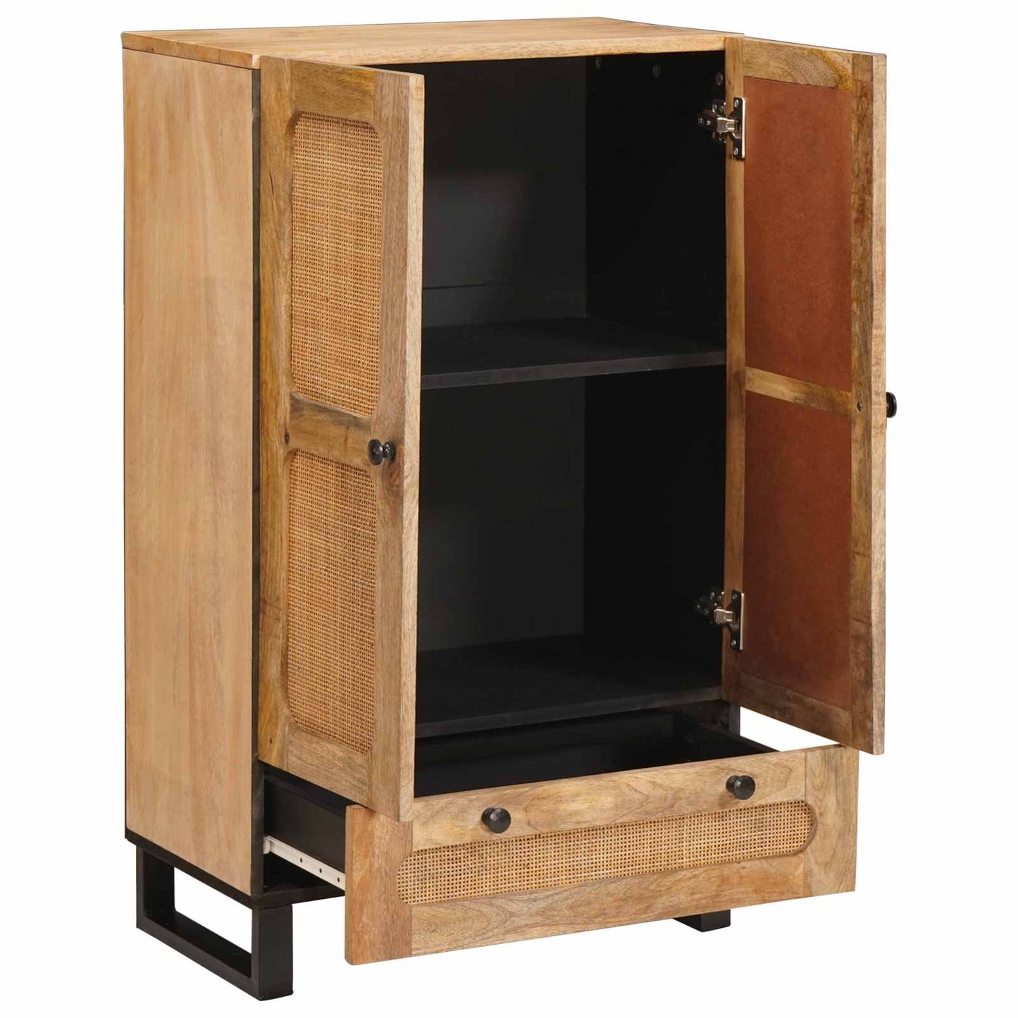 Highboard mit Speicher Braun 40 x 33 x 110 cm Massivholz Mango