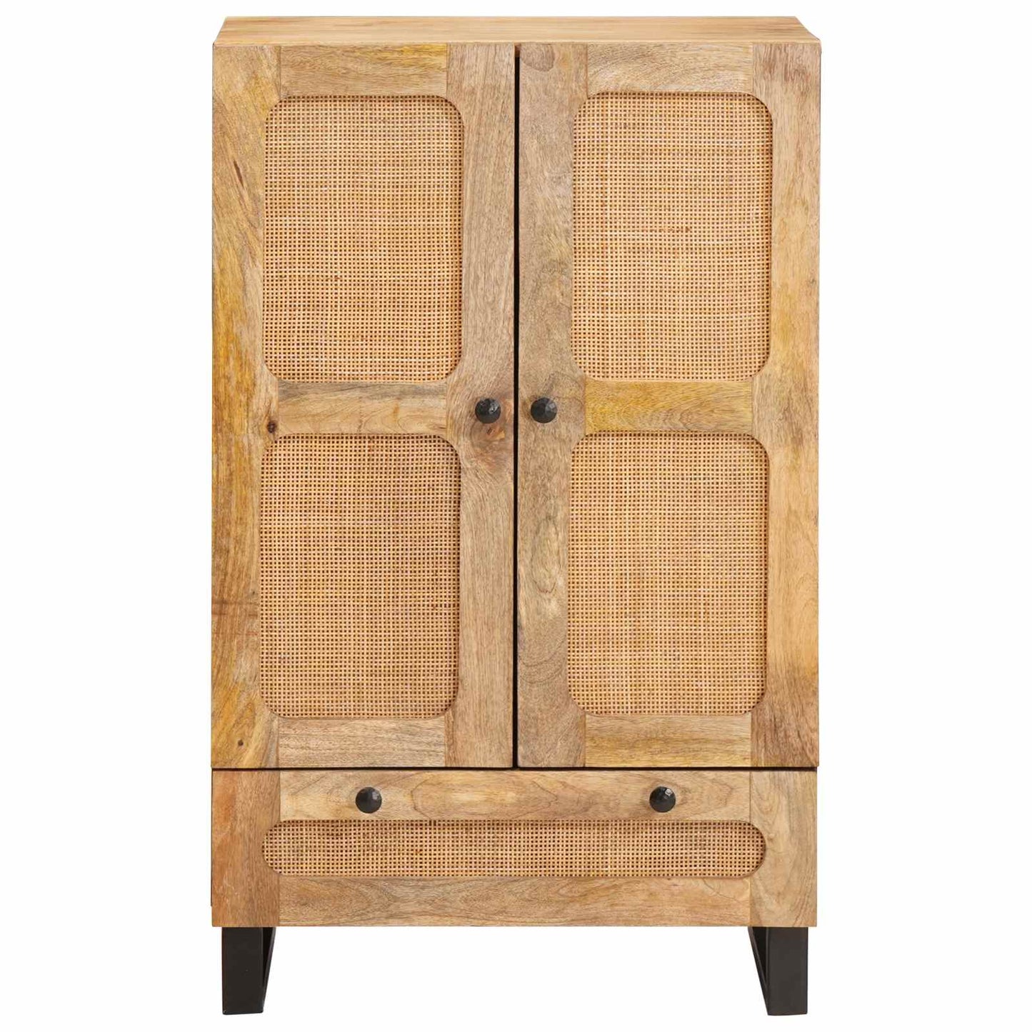 Highboard mit Speicher Braun 40 x 33 x 110 cm Massivholz Mango