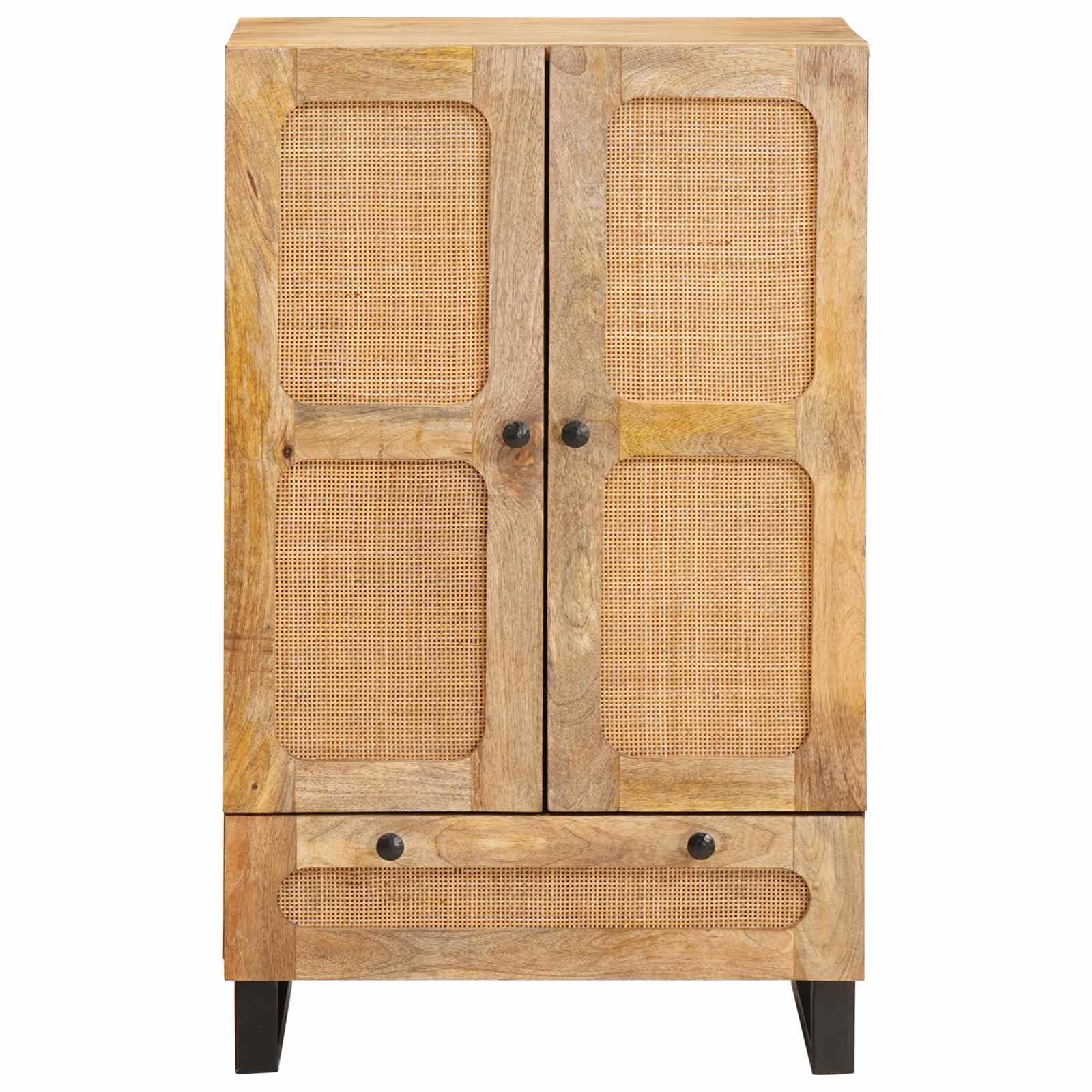 Highboard mit Speicher Braun 40 x 33 x 110 cm Massivholz Mango