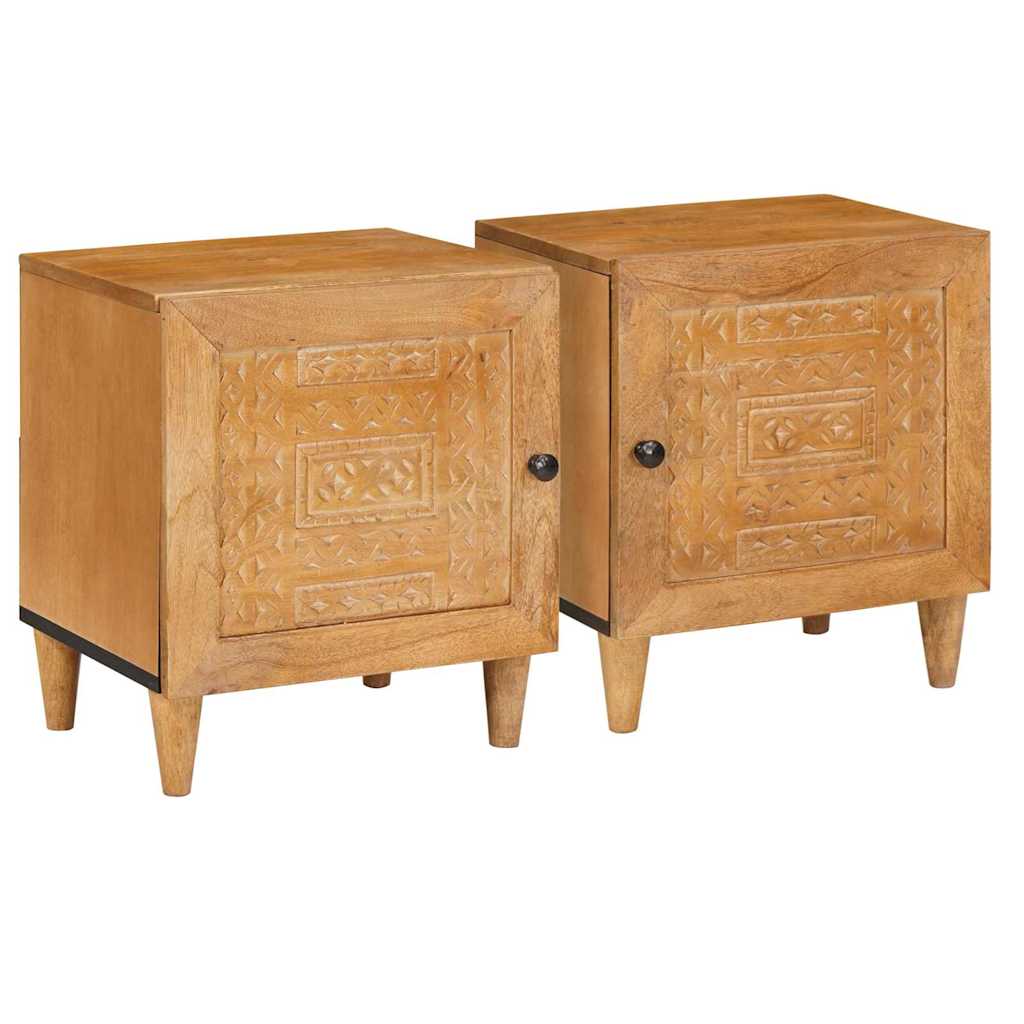 Nachttisch 2 stk. Hellbraun 80 x 50 x 40 cm Holzwerkstoff