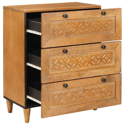 Sideboard Hellbraun 60 x 33 x 75 cm massives Mangoholz