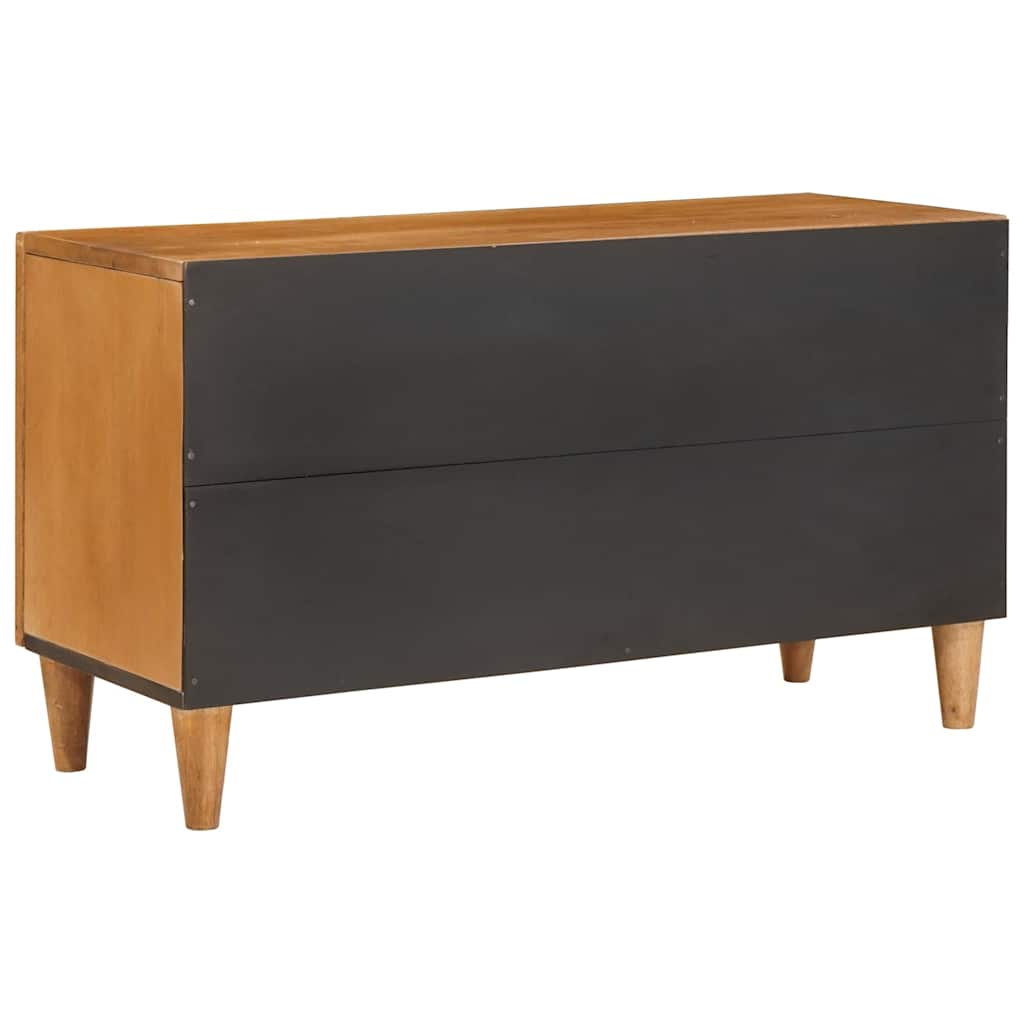 TV-Schränk mit Tür Hellbraun 80 x 33 x 46 cm massives Mangoholz