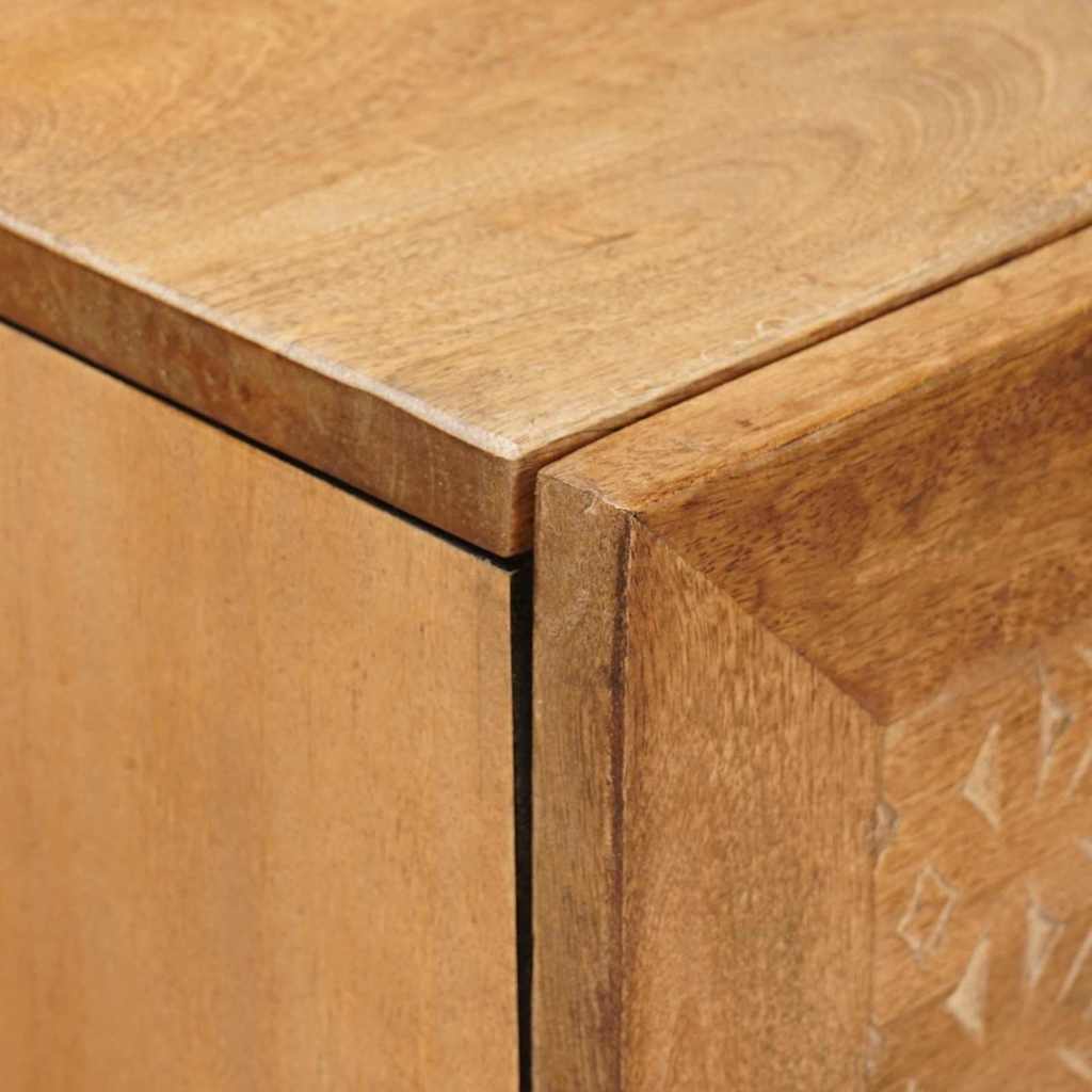 Hochboard Hellbraun 40 x 33 x 110 cm massives Mangoholz