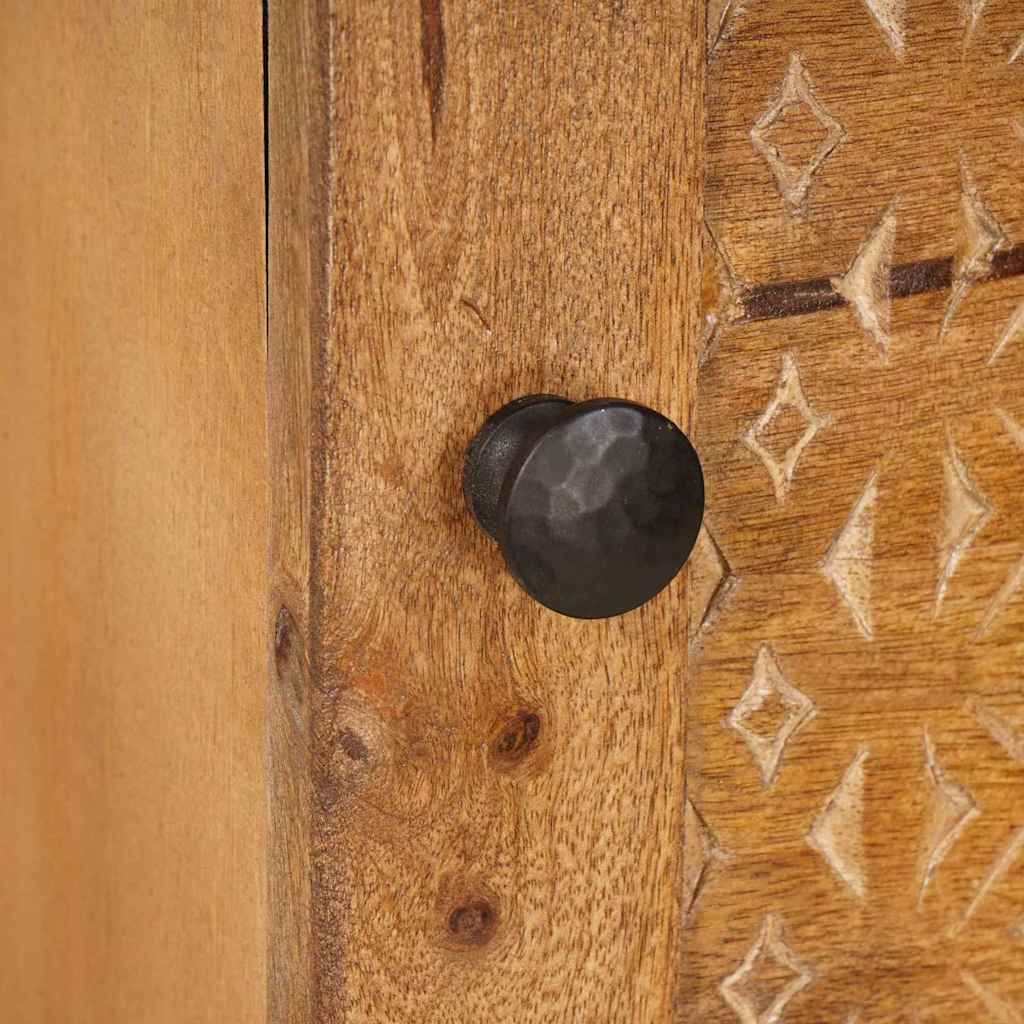 Hochboard Hellbraun 40 x 33 x 110 cm massives Mangoholz
