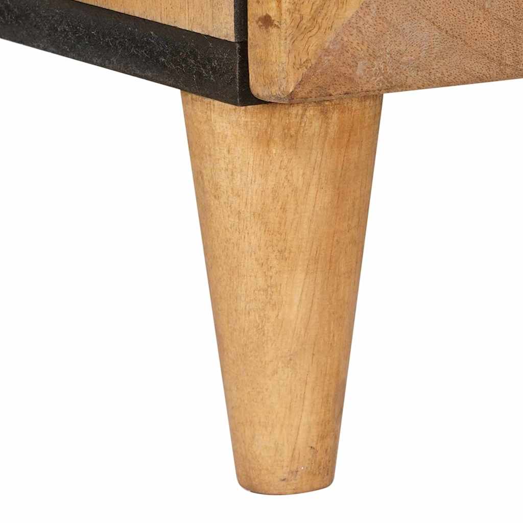 Hochboard Hellbraun 40 x 33 x 110 cm massives Mangoholz