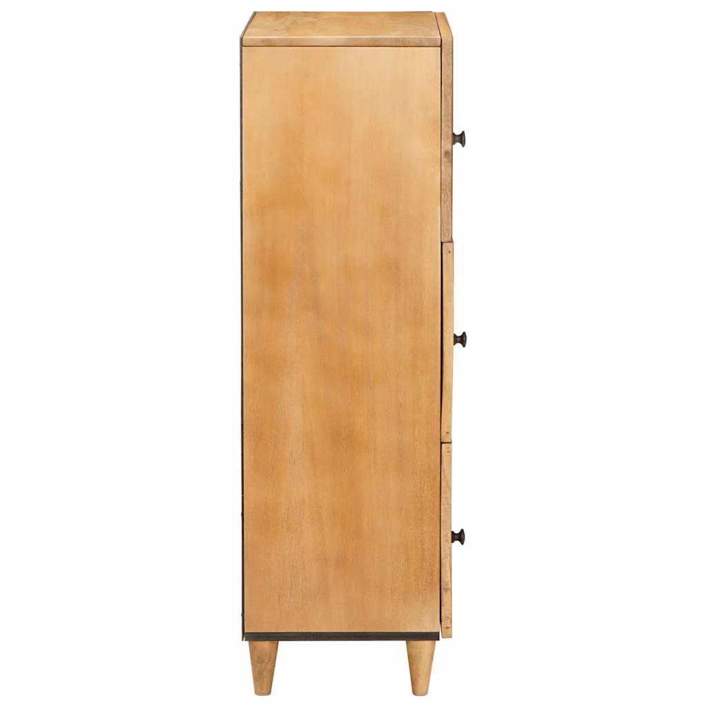 Hochboard Hellbraun 40 x 33 x 110 cm massives Mangoholz