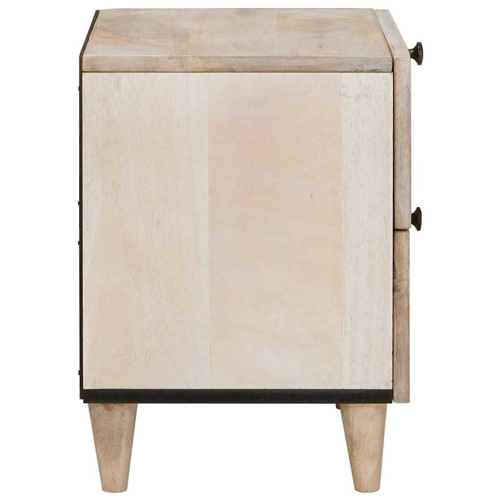 Nachttisch Weiß 40 x 33 x 46 cm Holzwerkstoff