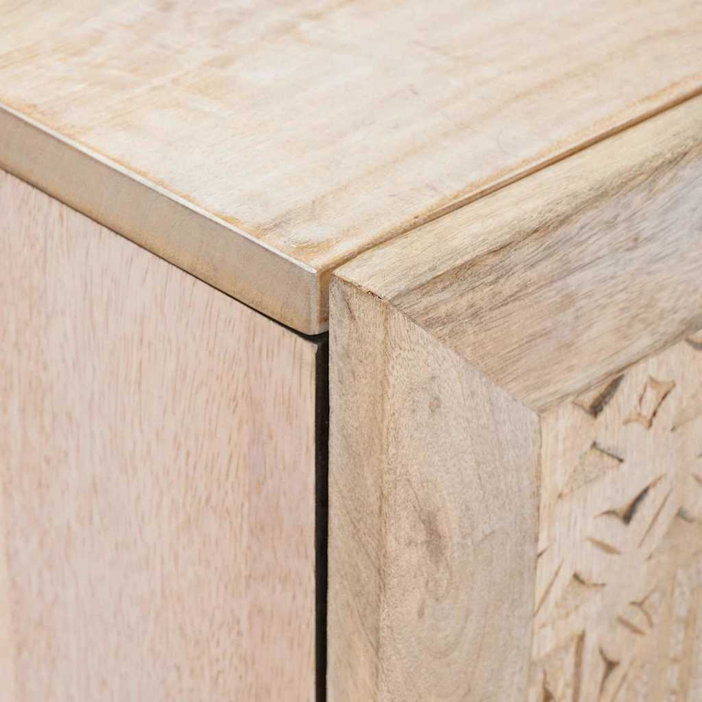 Sideboard Weiß 60 x 33 x 75 cm massives Mangoholz