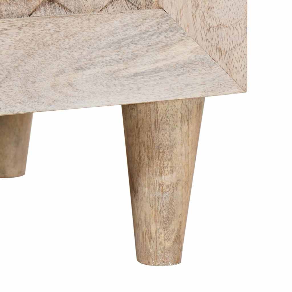 Sideboard Weiß 60 x 33 x 75 cm massives Mangoholz
