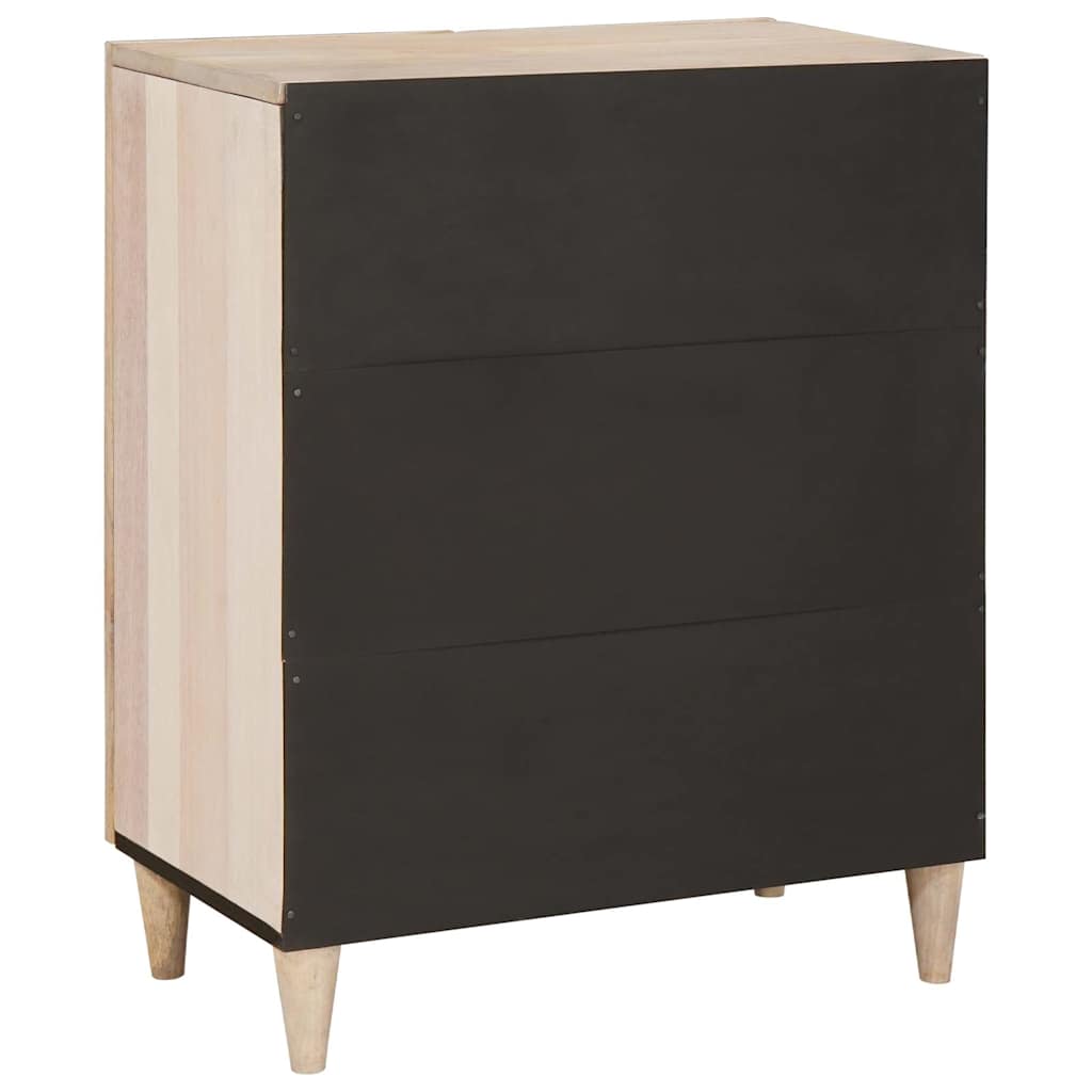Sideboard Weiß 60 x 33 x 75 cm massives Mangoholz
