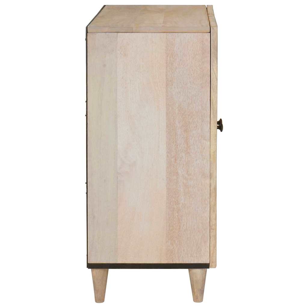 Sideboard Weiß 60 x 33 x 75 cm massives Mangoholz