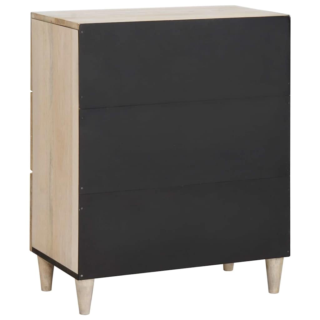 Sideboard Weiß 60 x 33 x 75 cm massives Mangoholz